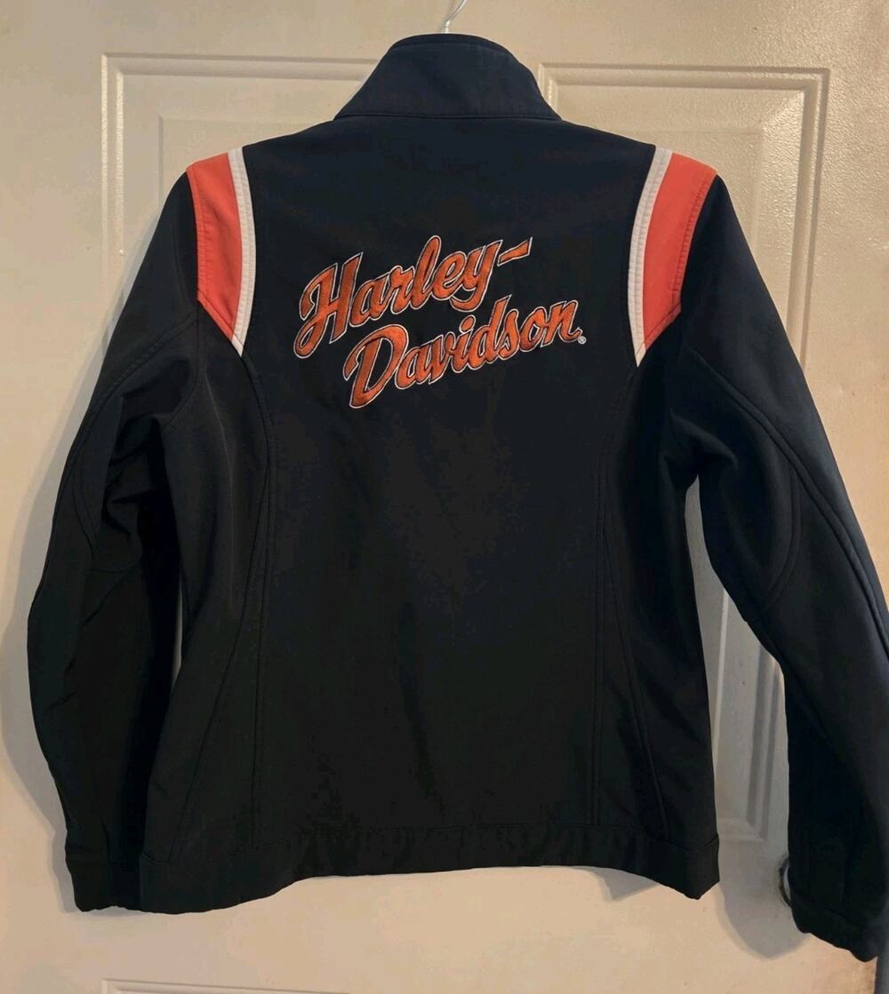 Harley-Davidson Embroidered Riding Jacket Lightweight Ladies Cut Size M